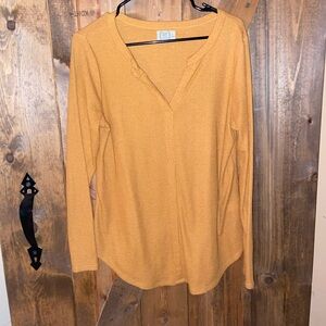 Maurices Mustard Long Sleeve Shirt